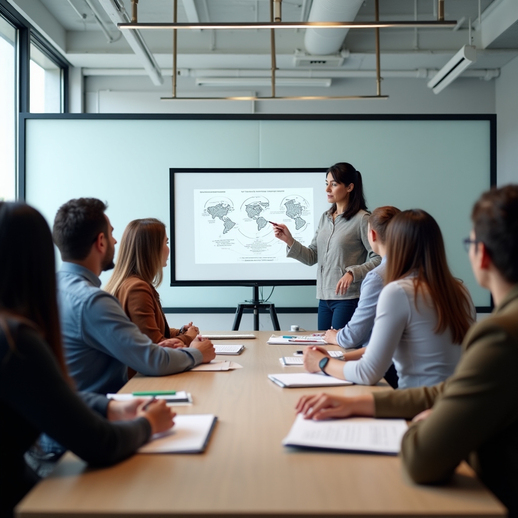 Участники тренинга во время групповой работы