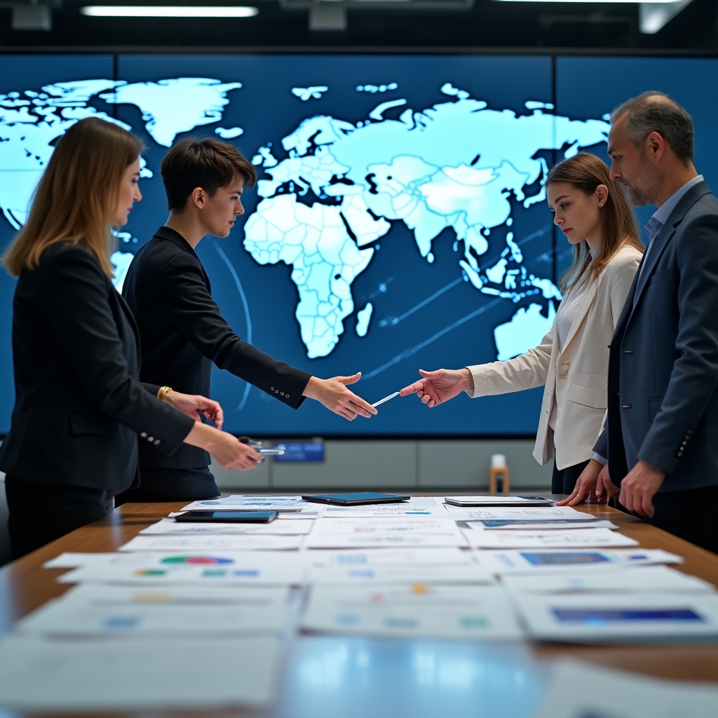 Команда логистов планирует международные поставки