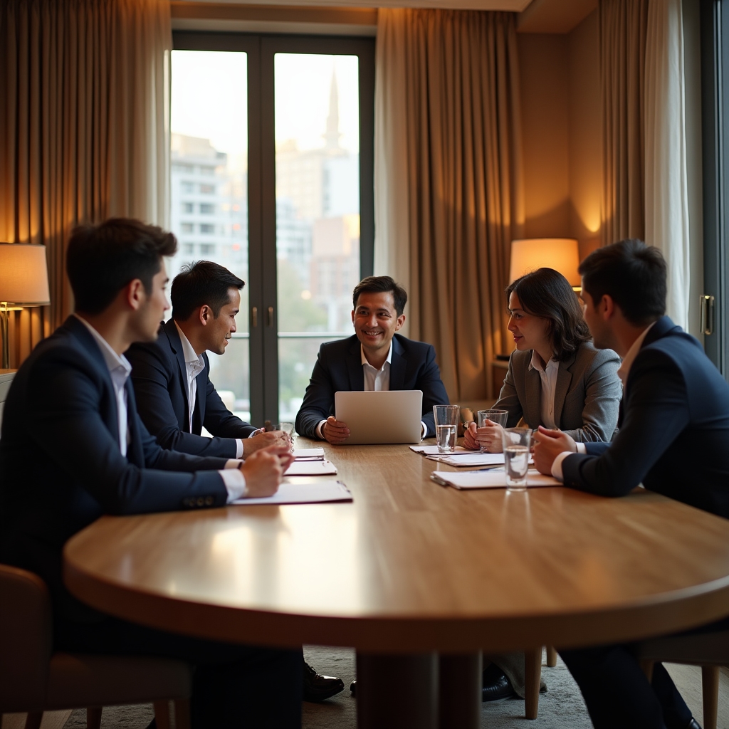 Многонациональная команда на деловых переговорах